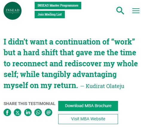 INSEAD Testimonial